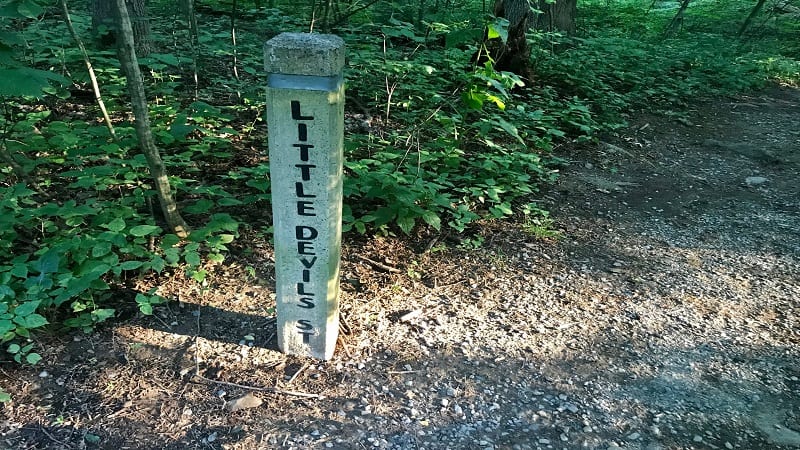 Little Devils Stairs Trail Marker