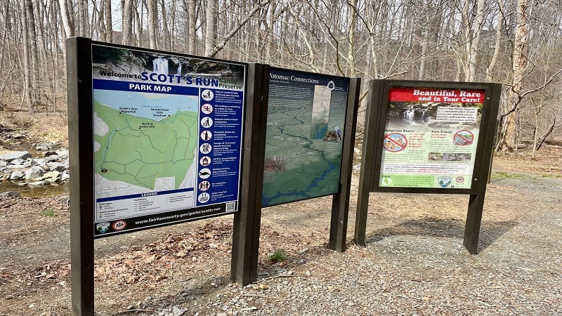 Trail Kiosk at Scott's Run Nature Preserve