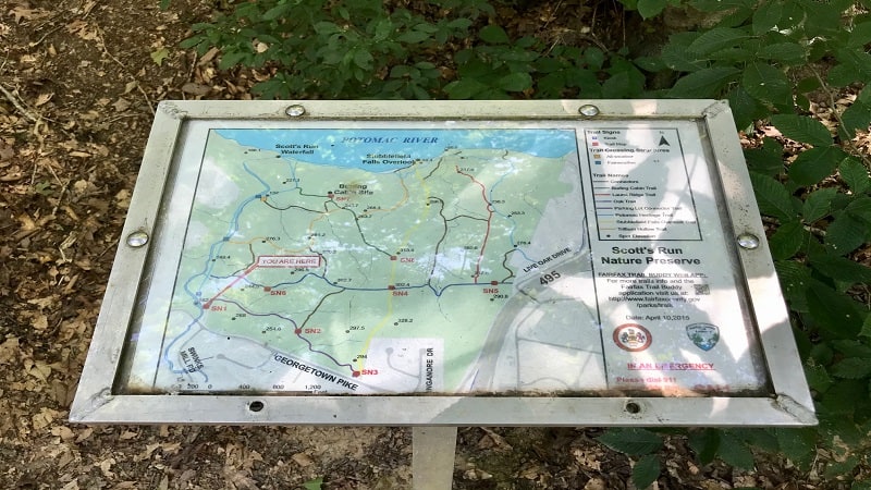 Trail Map for Scott's Run Nature Preserve