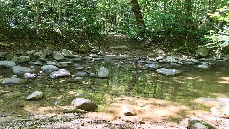 Stream crossing on hike to Devil's Bathtub