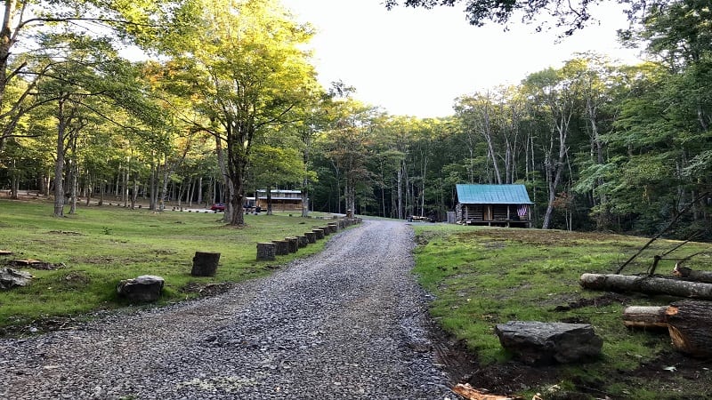 Cabins on the Right Side of Brumley Mountain Trail