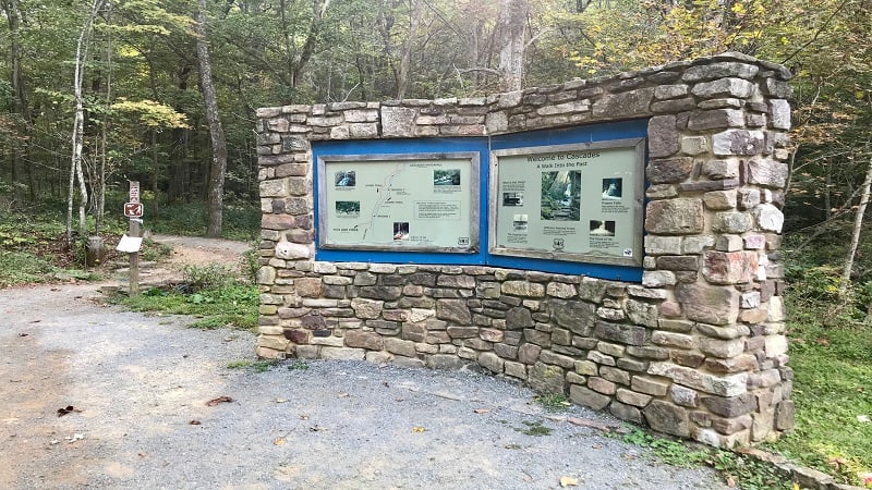 Trail Map for Cascades Falls Trail