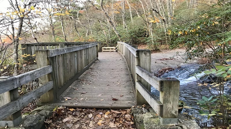 Crabtree Falls Trail-Bridge to Cross Upper Falls