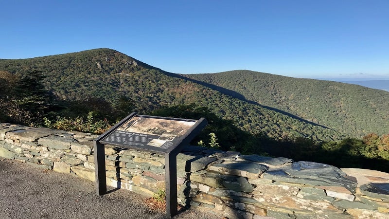 Placard at the Crescent Rock Overlook