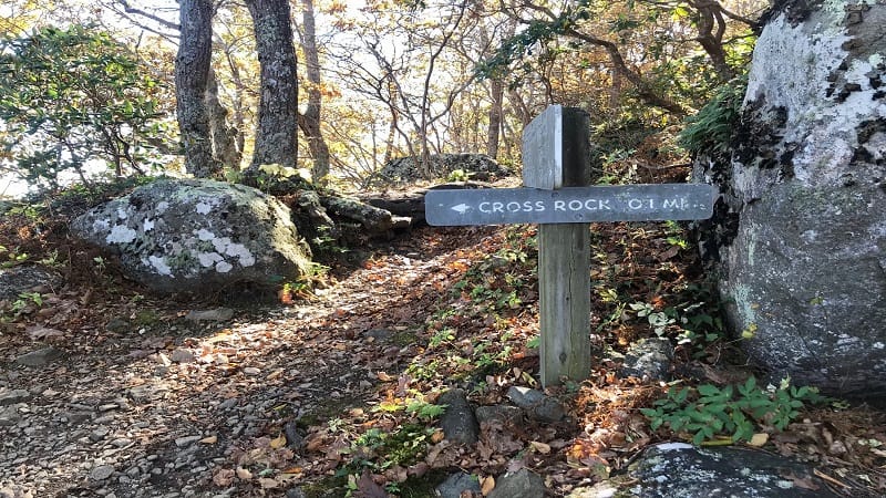 Flat Top-Cross Rock Trail Sign