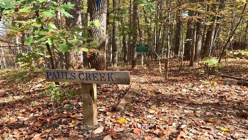 Pauls Creek Trail Sign