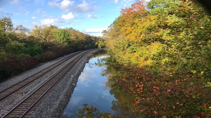 Texas Beach Trail-Bridge Views of Train Tracks and Canal