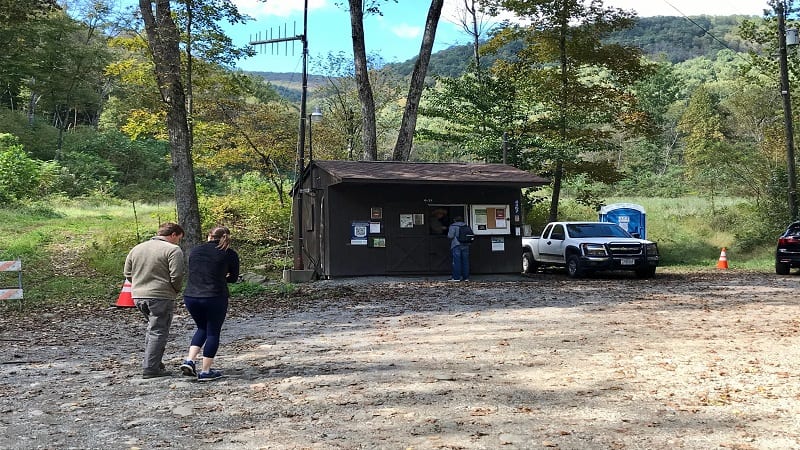 Ranger station at White Oak Canyon Trail at Shenandoah National Park