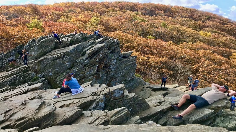 Fall Foliage at Humpback Rocks in Virginia