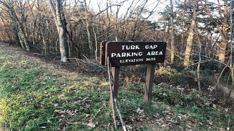 Turk Gap Parking Area Sign