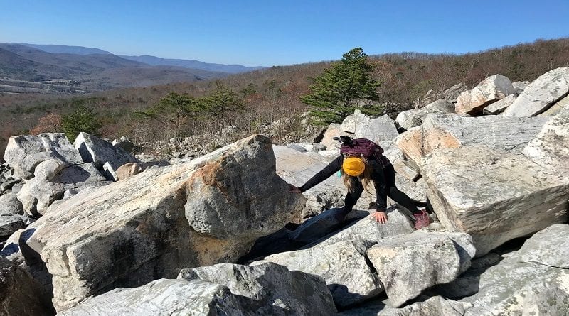 Rock Scrambling in Hiking | Devil's Marbleyard in Virginia