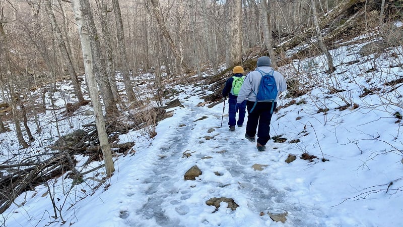 winter hiking