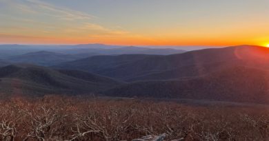 Sunset at Mount Pleasant in Virginia