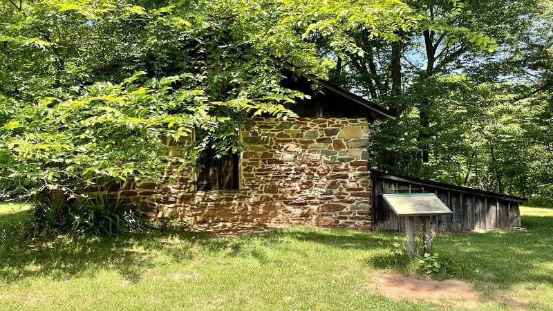 A historic ice house at Red Rock Wilderness Overlook Regional Park in Leesburg, Virginia