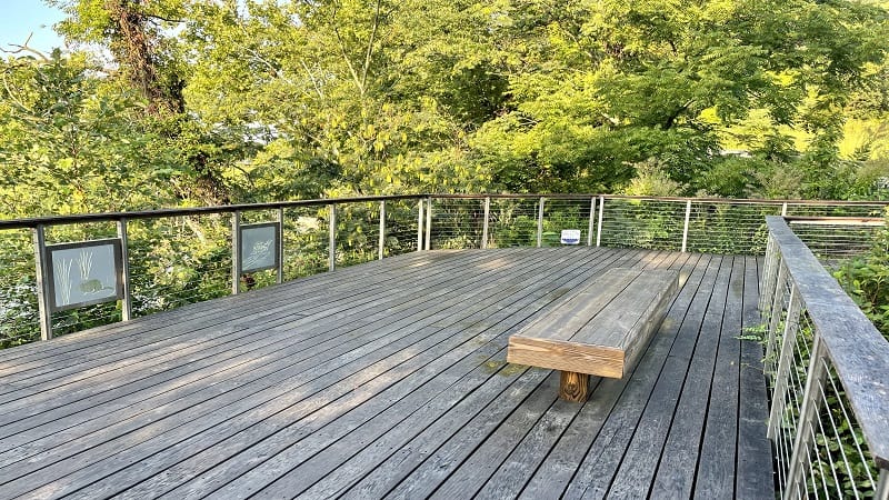 Bench at North Entrance to Neabsco Creek Boardwalk
