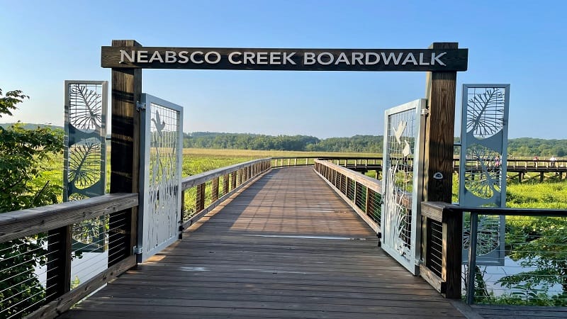 North entrance gate to access the Neabsco Creek Boardwalk