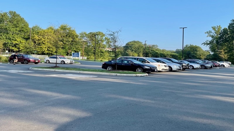 Parking area at Rippon Landing Park in Woodbridge, Virginia