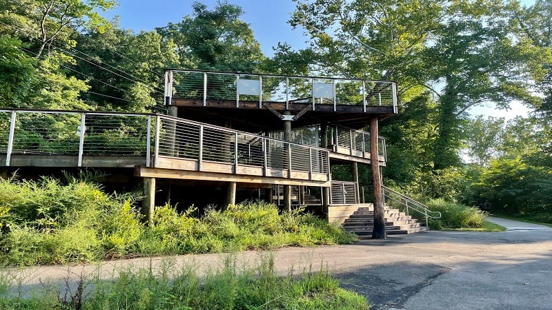 Two story platform at Neabsco Boardwalk in Prince William County, Virginia