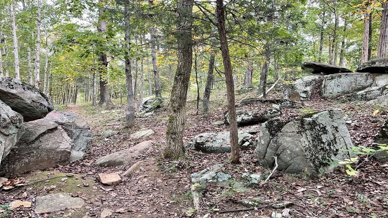 rock scramble at Beaverdam Reservoir