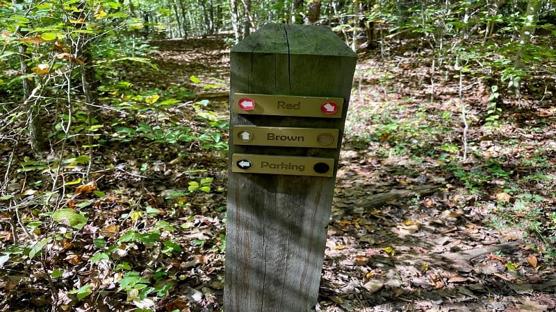 Trail Marker at Ivy Creek Natural Area