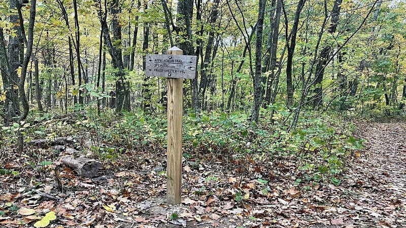 Appalachian Trail Sign on the Way to Spy Rock