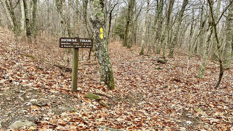 Mill Prong Horse Trail Sign
