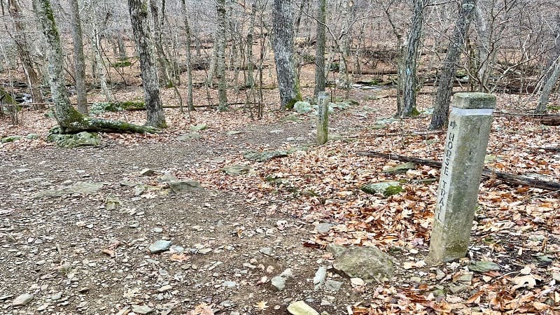 Trail Marker at Mill Prong