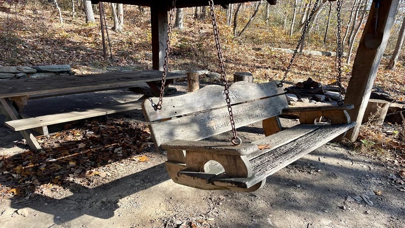 Swinging Bench at David Lesser Shelter