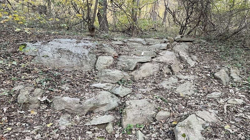 A rocky section of the Appalachian Trail near Linden, Virginia
