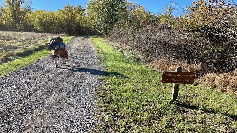 Camping Access Only Sign