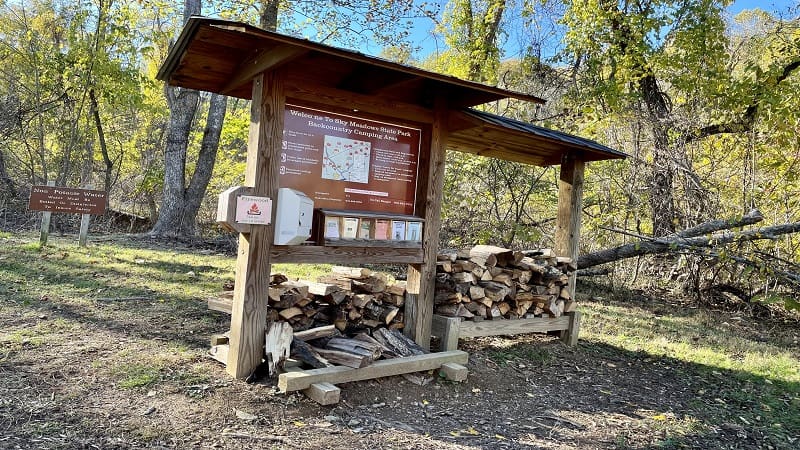 Firewood Station at Sky Meadows State Park