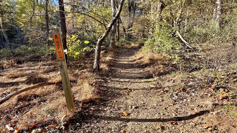 Gap Run Trail Sign at Sky Meadows State Park