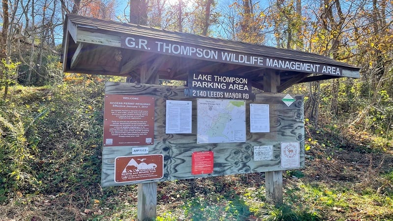 Trail Kiosk at G.R. Thompson Wildlife Management Area
