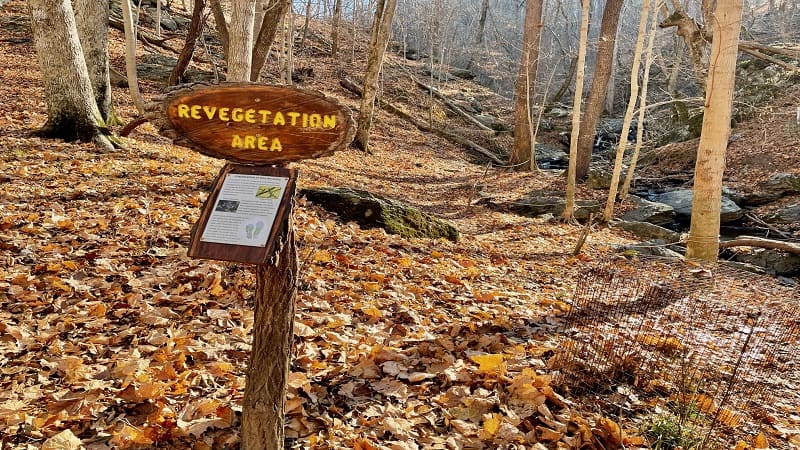 Revegetation Area Sign