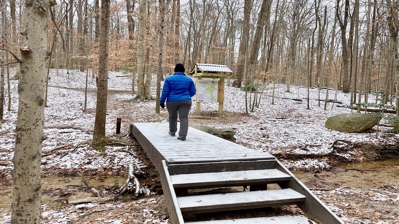 Footbridge at Larus Park in Richmond, Virginia