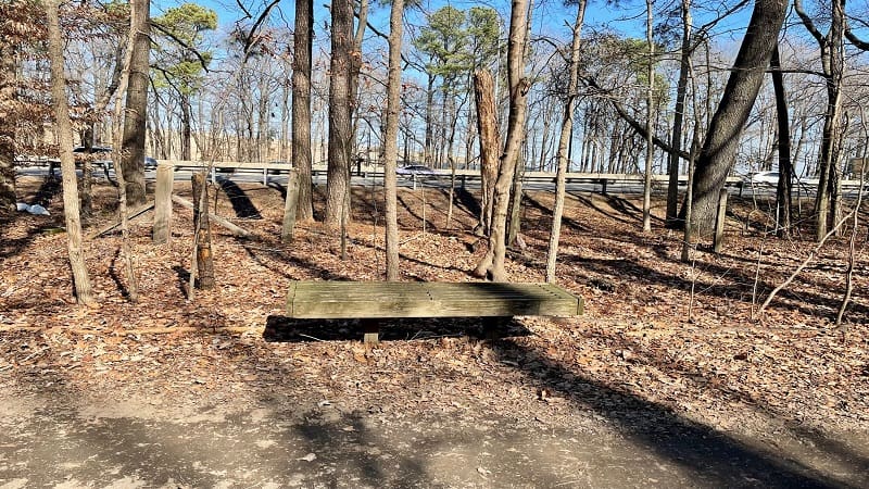 Bench on Trillium Trail at Sandy Bottom Nature Park