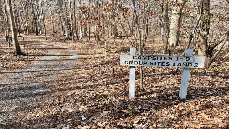 Camp sites at Sandy Bottom Nature Park