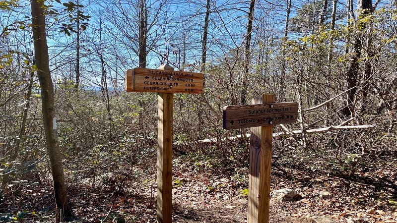 Two Trail Signs on Tuscarora Trail