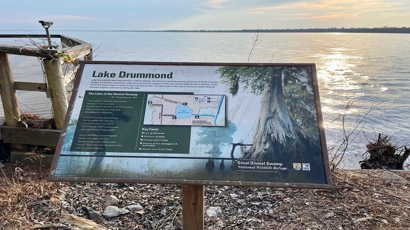 Lake Drummond Sign