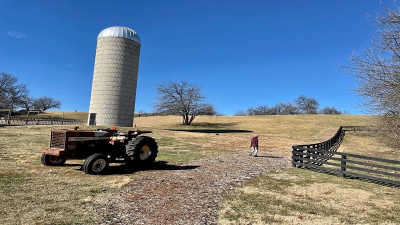 Silo Tractor Art