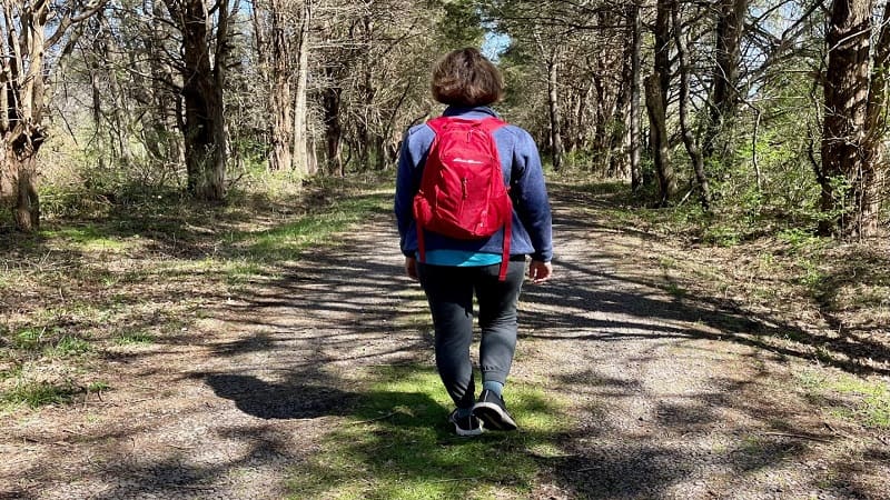 Hiking on a Trail