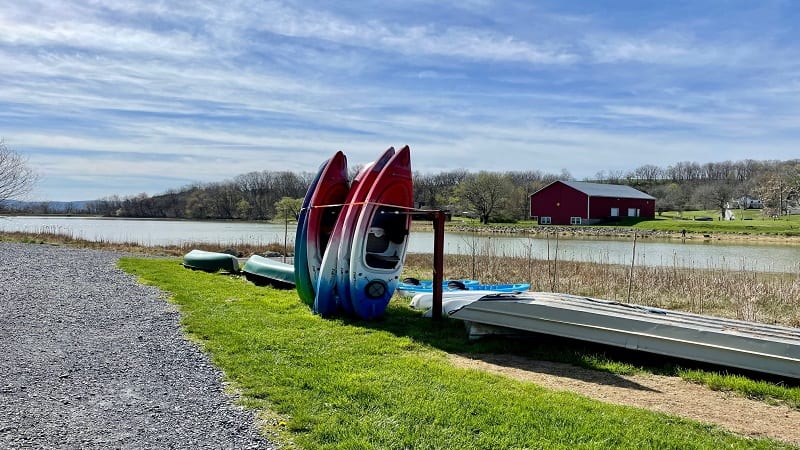 Kayaks at Lake Shenandoah