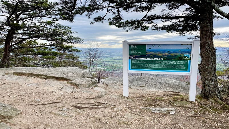 Massanutten Peak Sign