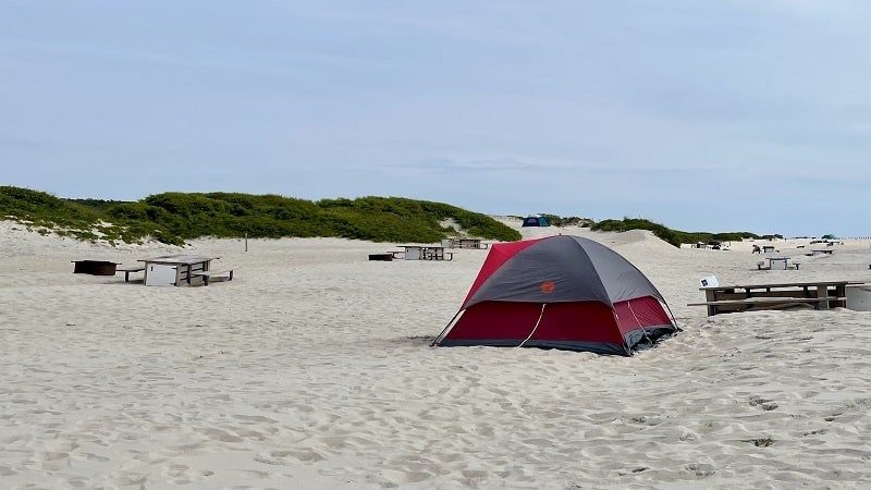 beach camping at assateague