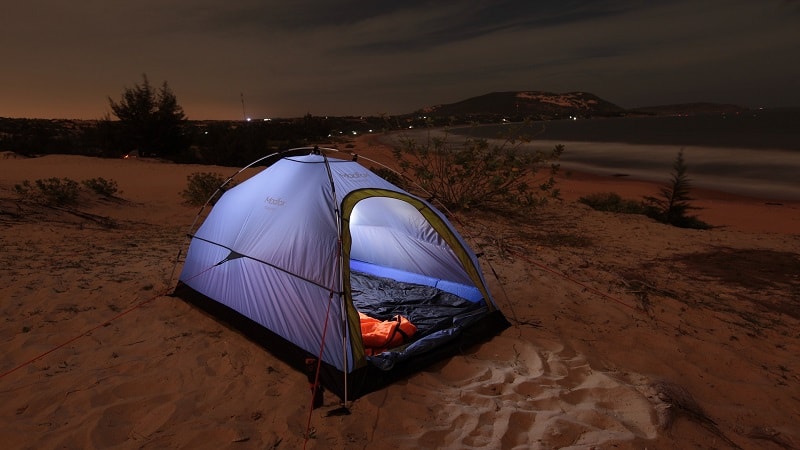 Night Beach Camping