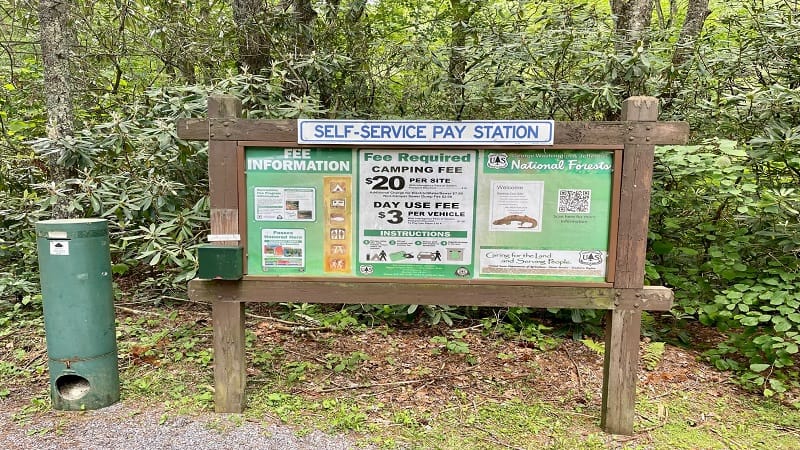 Self Service Pay Station at Raccoon Branch Campground