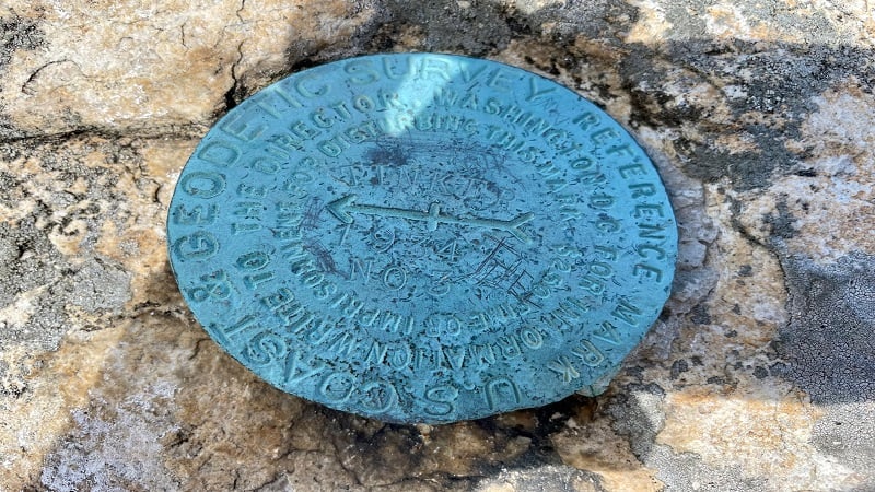 Survey Marker for Tinker Mountain