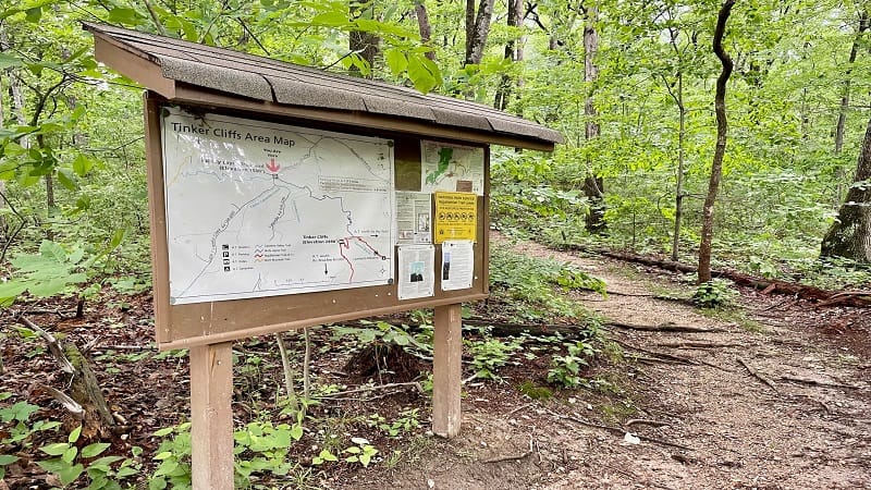 Tinker Cliffs Trail Kiosk