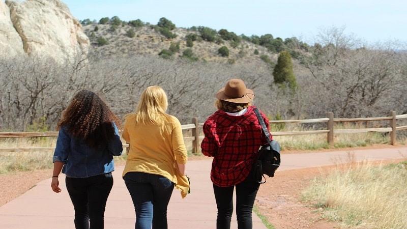 Girls Hiking in Jeans