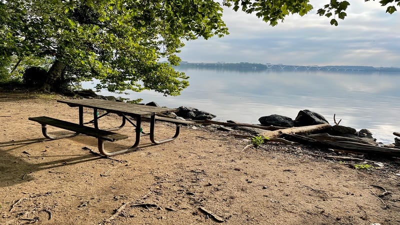 Picnic Table at Belle Haven Park in Alexandria, Virginia